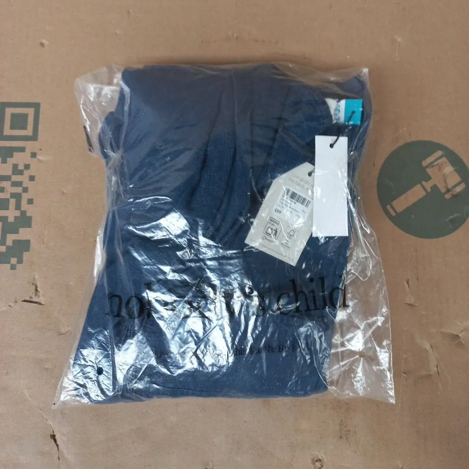 BAGGED NOBODY'S CHILD TULLA MINI DENIM DRESS IN BLUE SIZE UK 10