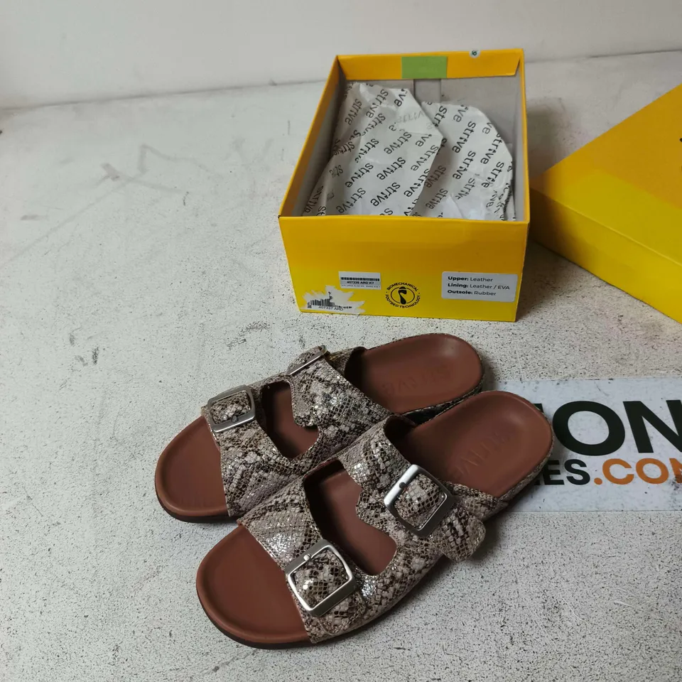STRIVE LARGO SNAKE GLAMOUR SANDALS - WOMEN'S UK 7 (EU 41)