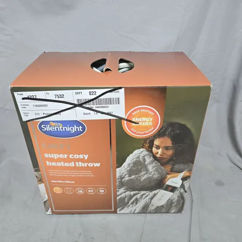 SILENTNIGHT LUXURY SUPER COSY HEATED THROW - 120 X 160CM