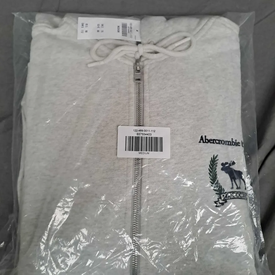 BAGGED ABERCROMBIE & FITCH HOODIE ON WHITE - MEDIUM