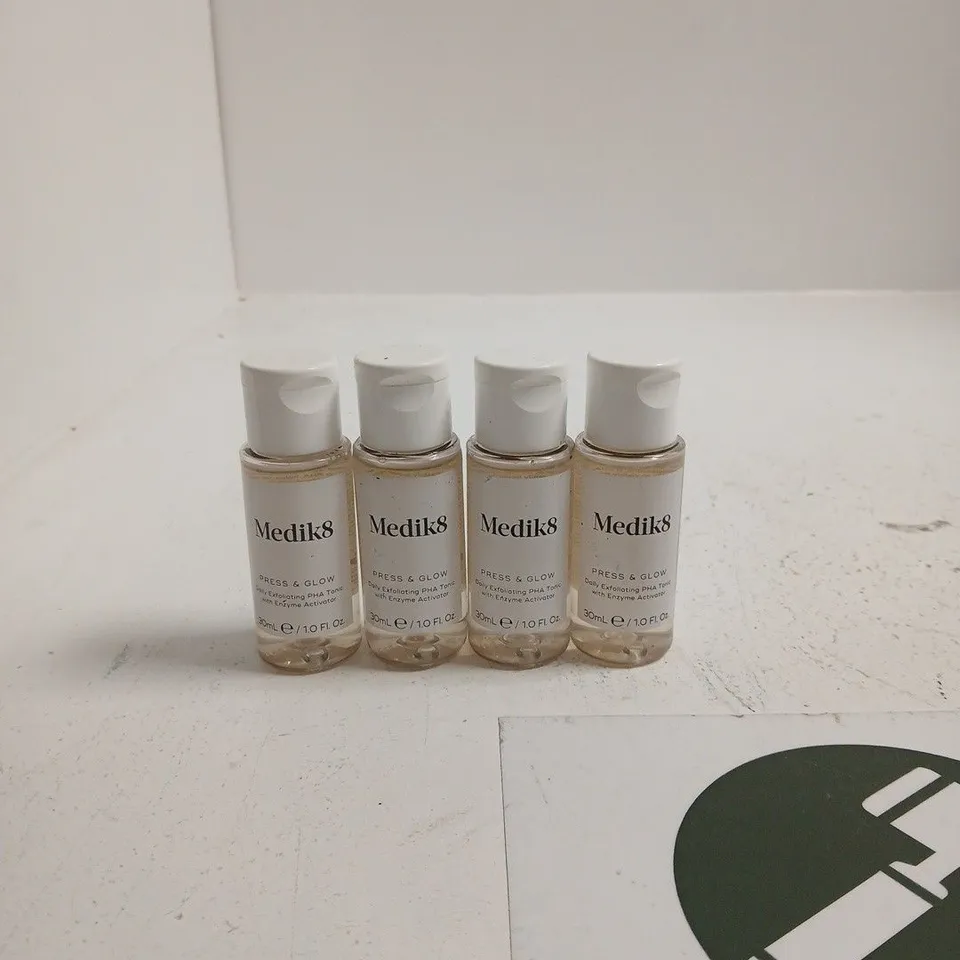 MEDIK8 PRESS & GLOW DAILY EXFOLIATING PHA TONER – 4 X 30ML BOTTLES