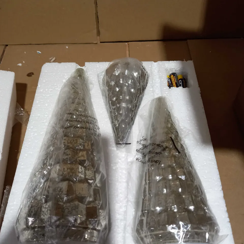 ALISON CORK SET OF MERCURY GLASS TREES