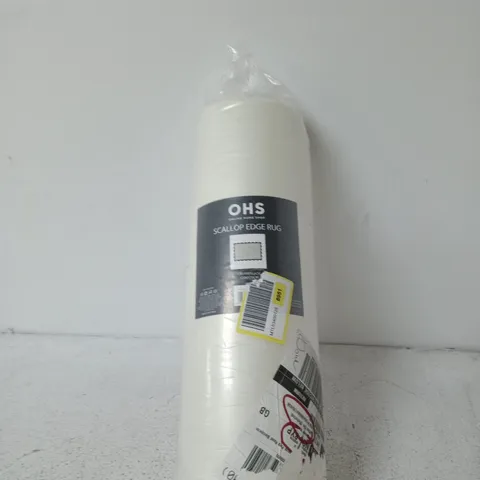 OHS SCALLOP EDGE RUG CREAM/BLACK 120 X 170 CM