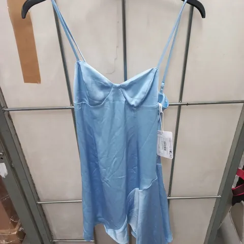 MONKI BLUE SLEEVELESS DRESS, UK 6 (EU 34) – TAG ATTACHED
