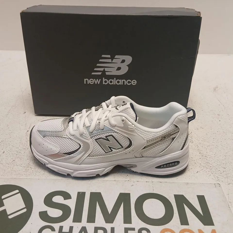 NEW BALANCE GR530SB1 MEN'S RUNNING SHOES – WHITE/SILVER UK 5.5