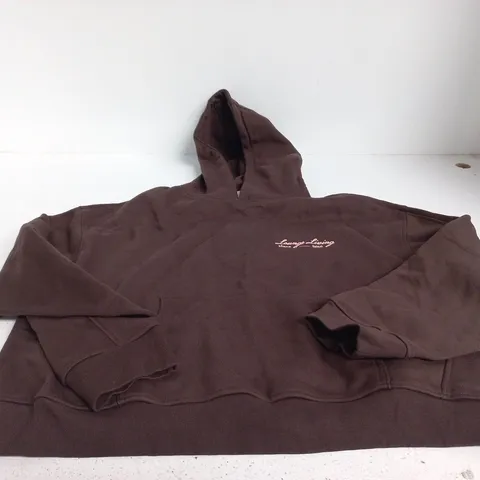 LOUNGE BROWN HOODIE SMALL TAGGED