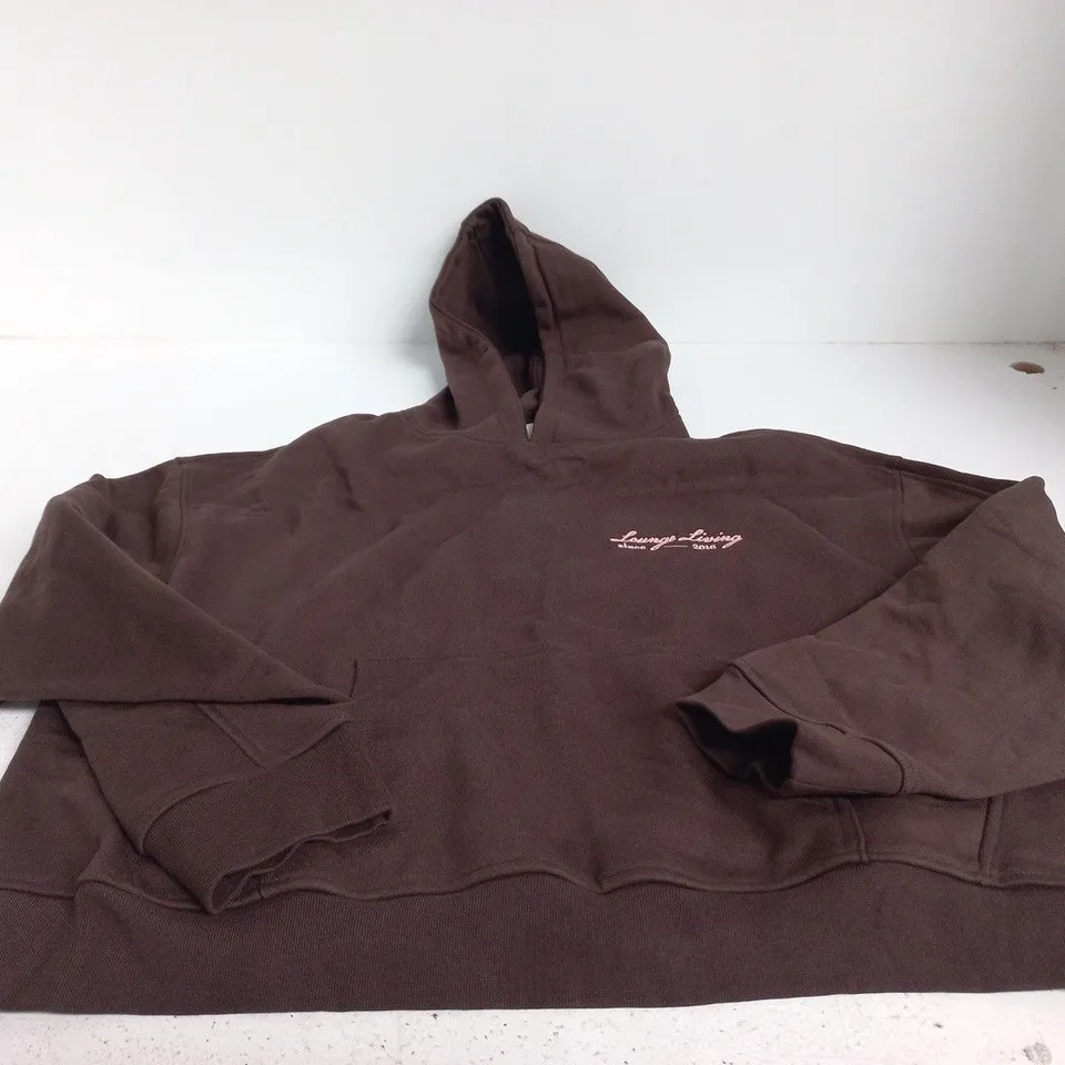 LOUNGE BROWN HOODIE SMALL TAGGED