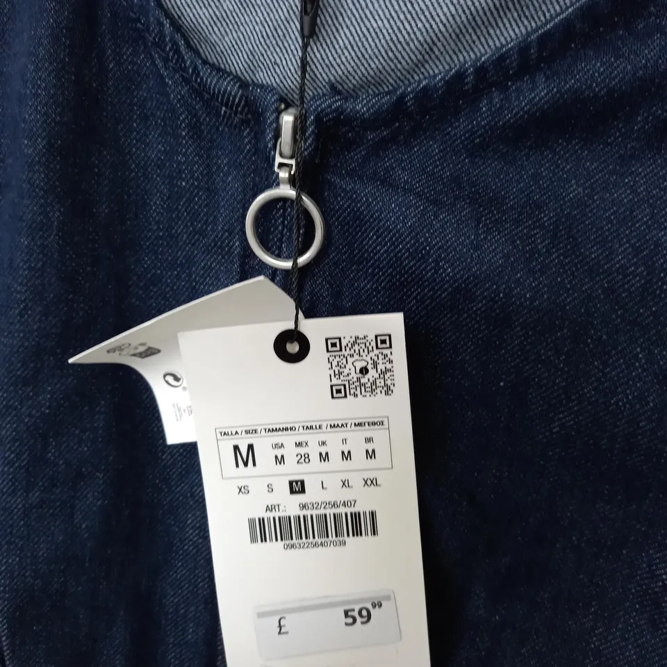 ZARA DENIM SLEEVELESS MAXI DRESS - M