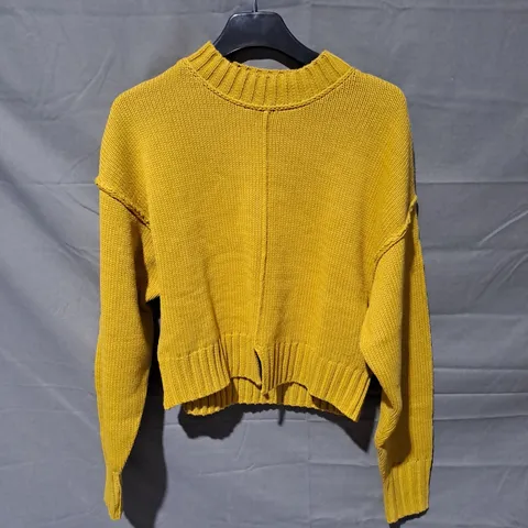 ZARA KNITTED JUMPER IN MUSTARD SIZE M