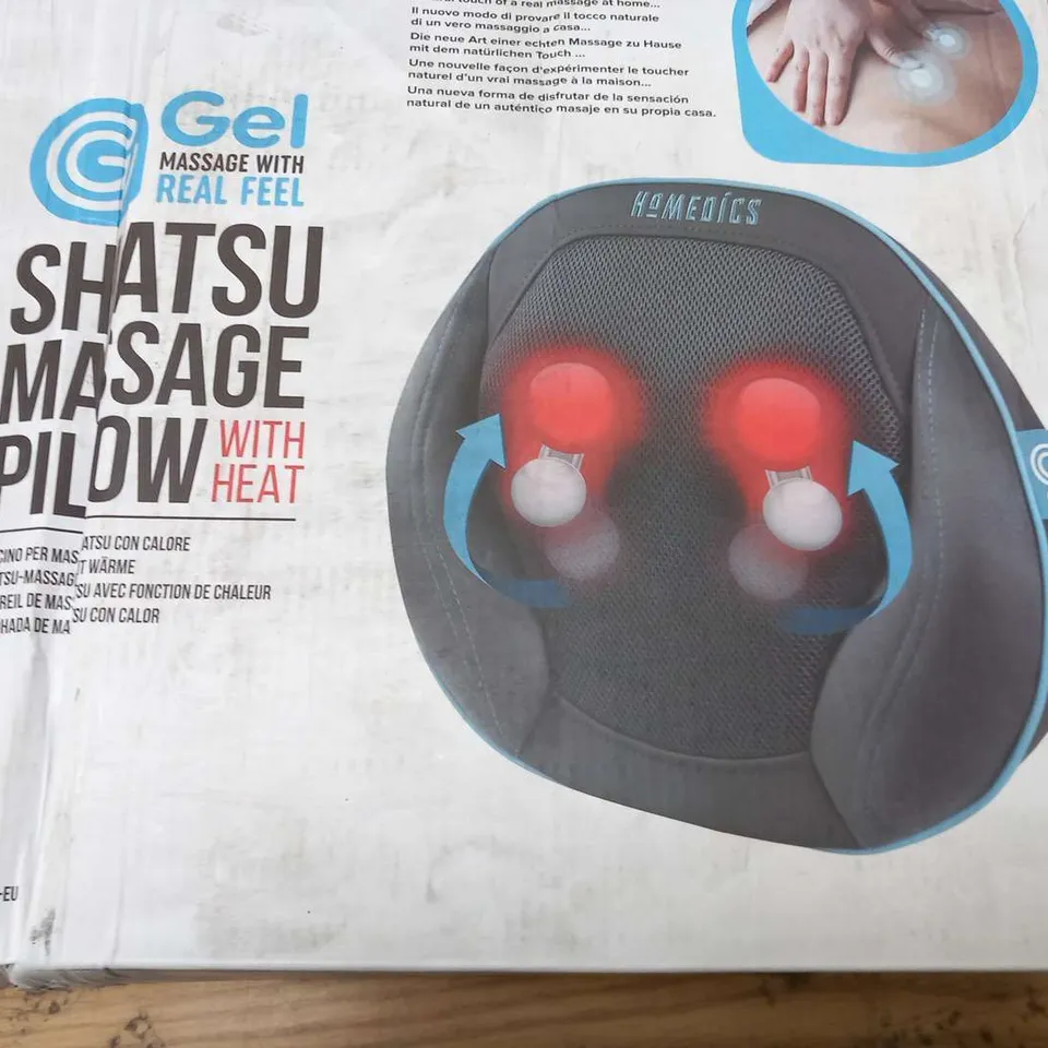 BOXED HOMEDICS GEL SHIATSU MASSAGE PILLOW SGP-1100H-EU