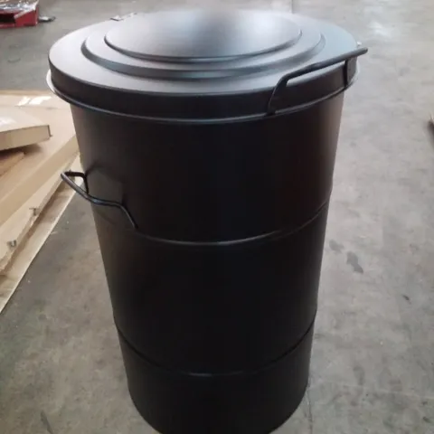 BOXED SOLVENT RAG BIN LISTON Ø 475X780 MM, 115 L, BLACK