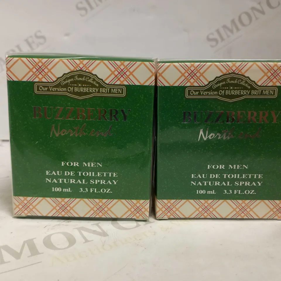 LOT OF 10 BUZZ BERRY NORTH END EDT 100ML