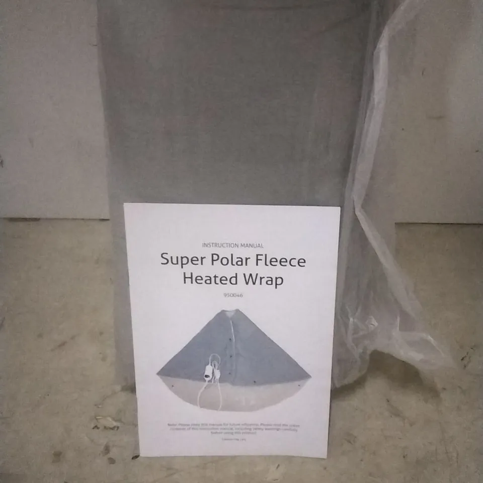 BOXED SUPER POLAR FLEECE HEATED BLANKET ( GREY )