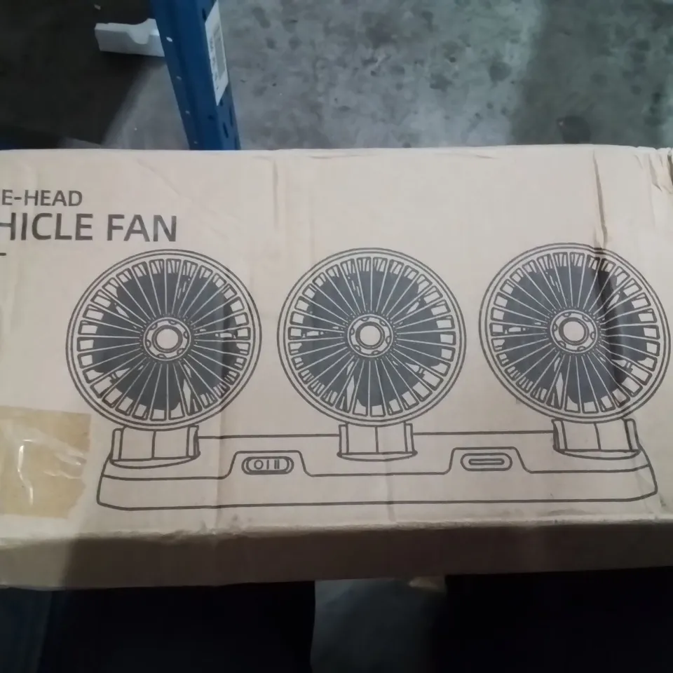 BOXED THREE HEADED VEHICLE FAN
