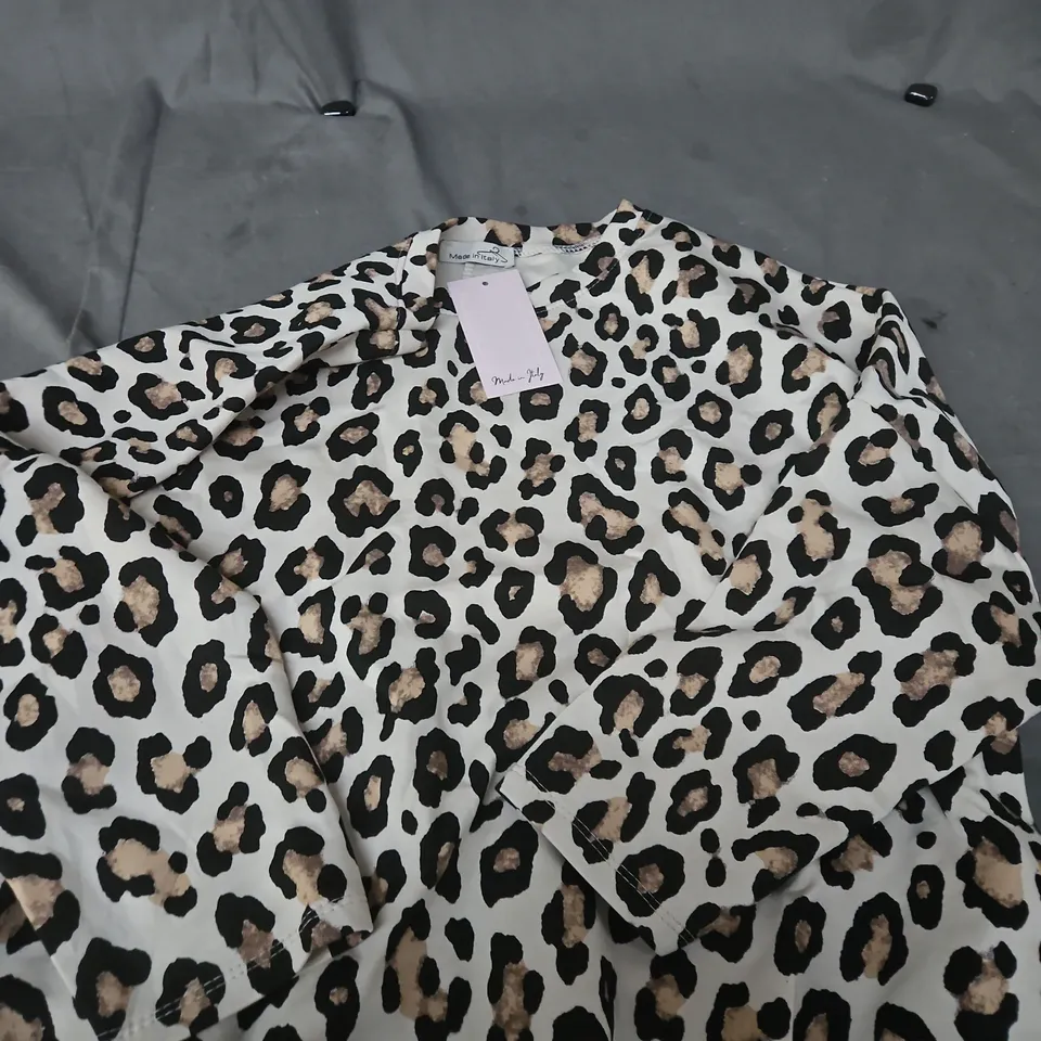 DANA LEOPARD PRINT LOOSE FIT SWEATSHIRT – BEIGE - SIZE UNSPECIFIED 