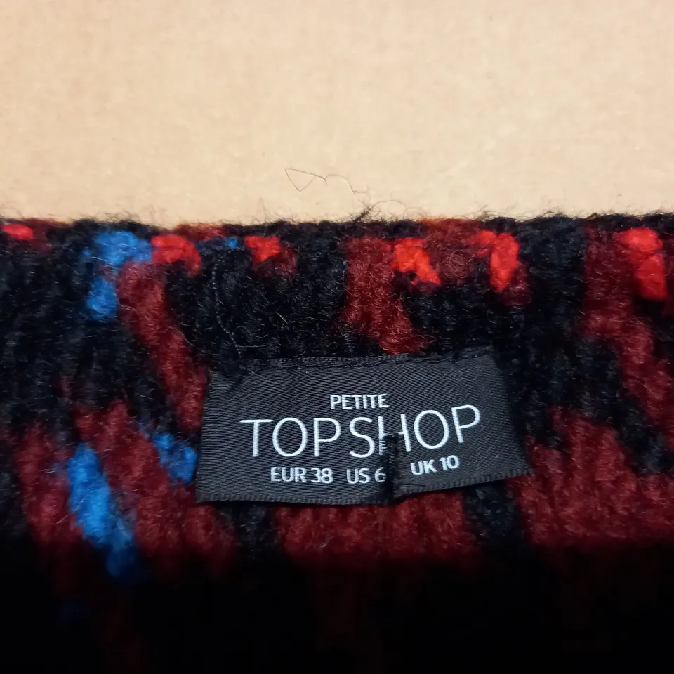 TOPSHOP PETITE DESIGNER TARTAN SKIRT - SIZE 10