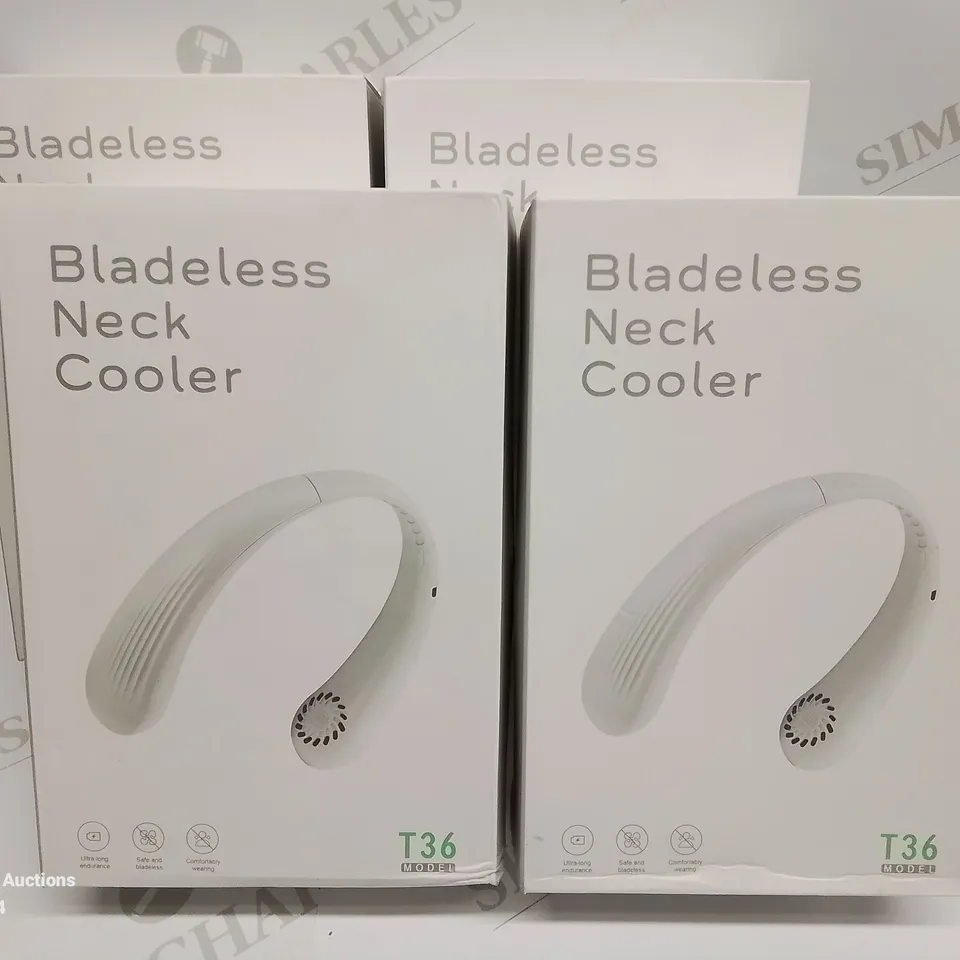 LOT OF 4 BRAND NEW BOXED BLADELESS NECK COOLERS