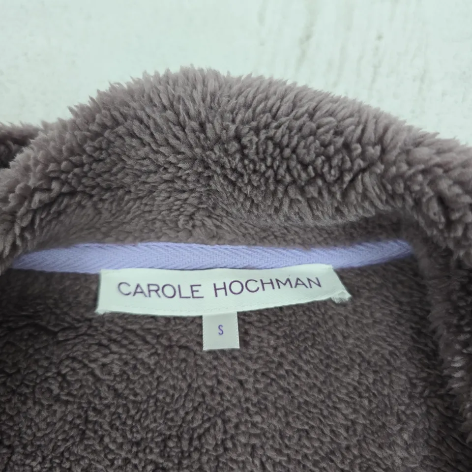 CAROLE HOCHMAN HACCI BONDED SHERPA CARDIGAN – WOMEN'S FLORAL PRINT, SIZE S