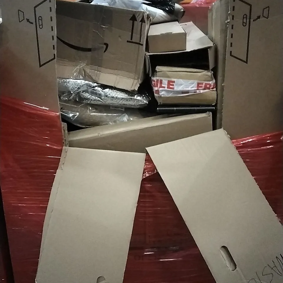 PALLET OF HOUSEHOLD ITEMS TO INCLUDE INFRARED HEATING PANEL, COFFEE TABLE, HEATED UNDERBLANKET AND OTHER ASSORTED ITEMS...