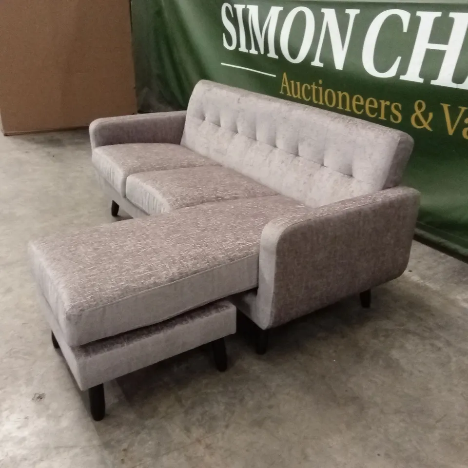 OSLO REVERSIBLE FABRIC CHAISE SOFA - NATURAL RRP £429