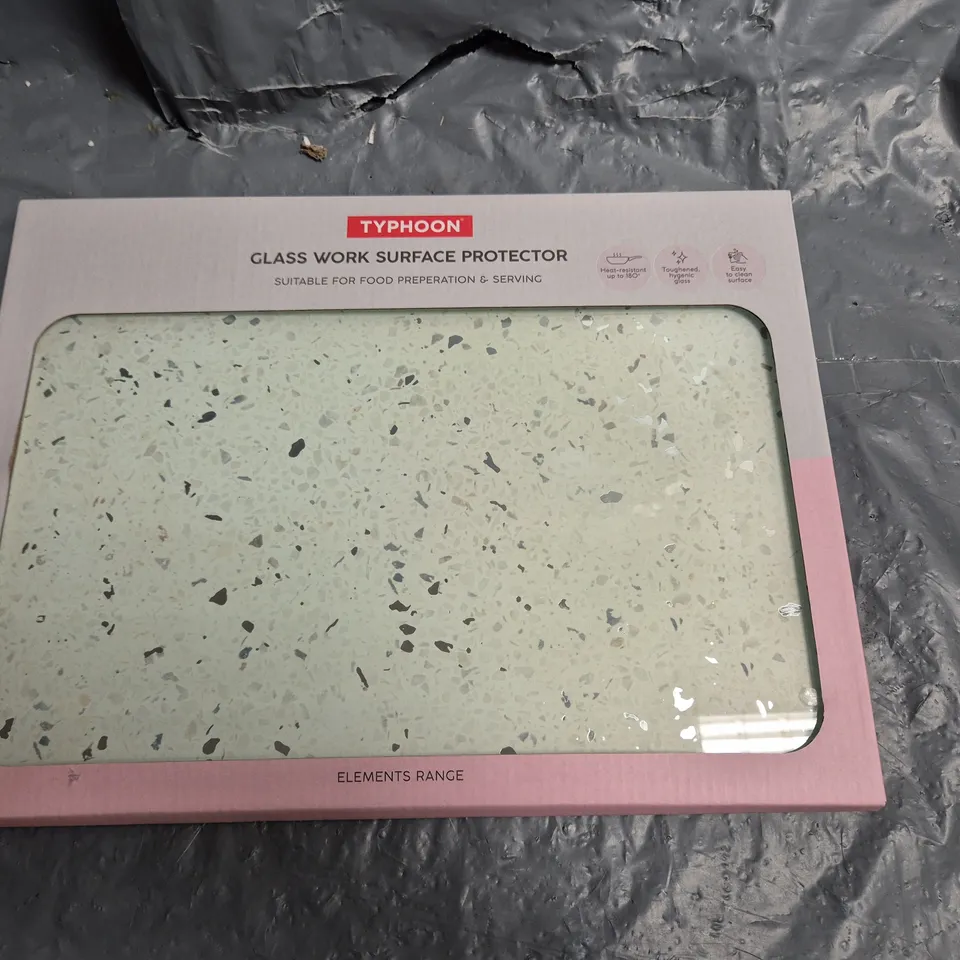 TYPHOON ELEMENTS QUARTZ-EFFECT GLASS WORKTOP SAVER - COLLECTION ONLY