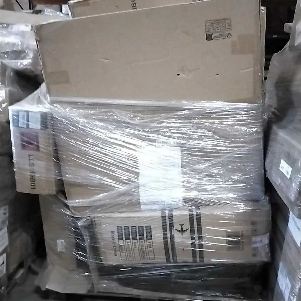 PALLET OF ASSORTED PRODUCTS AND HOUSEHOLD GOODS TO INCLUDE;FILE CABINET,VANITY TABLE,BOOKSHELF