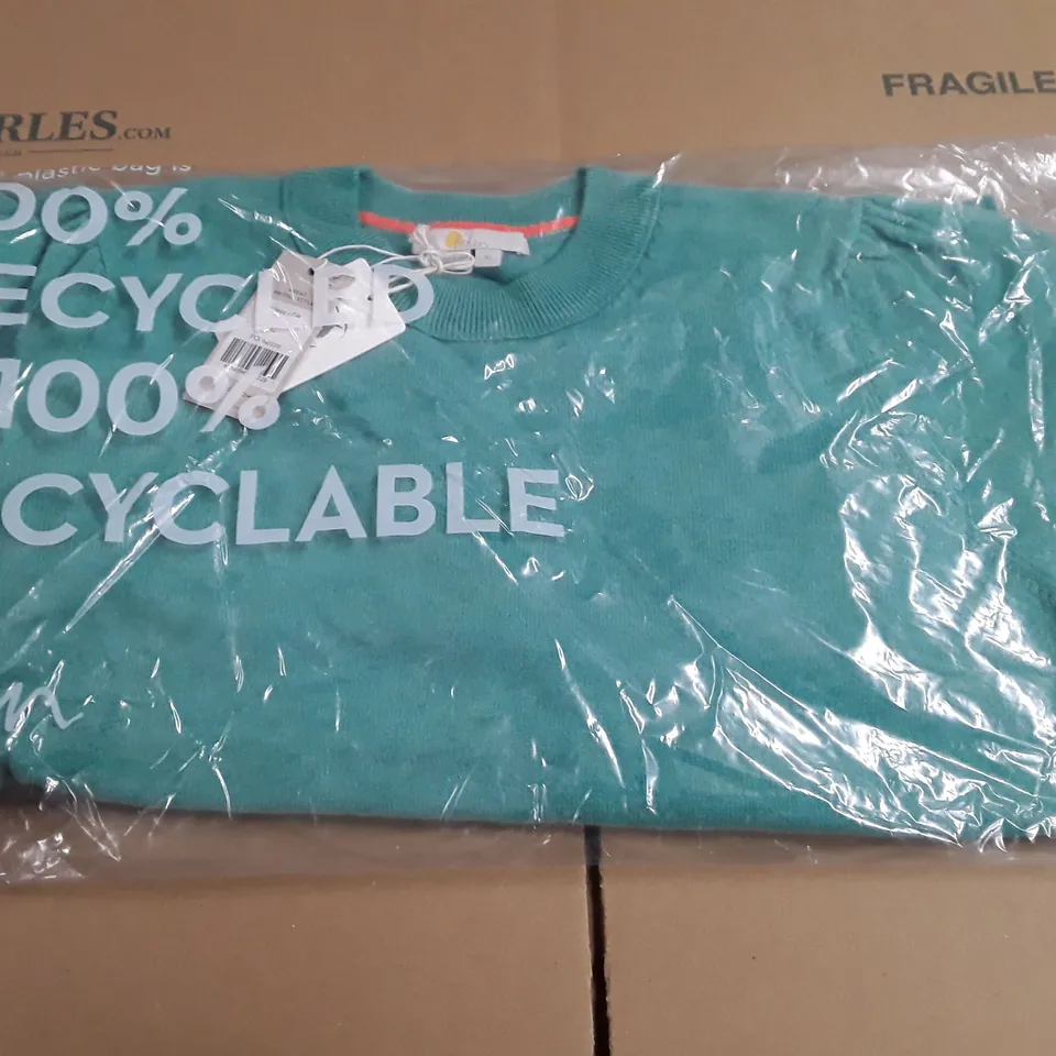 BAGGED BODEN GREEN CREW NECK JUMPER - XL