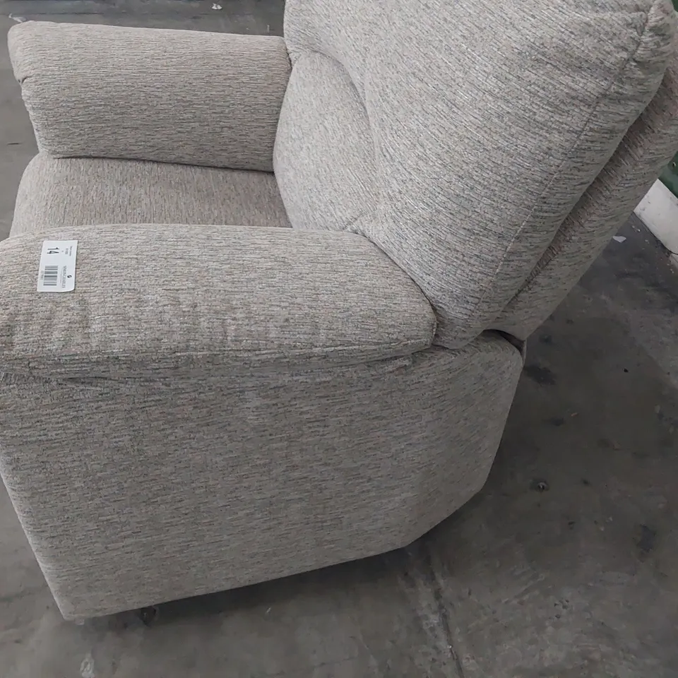 QUALITY BRITISH DESIGNER G PLAN CHLOE POWER RECLINING EASY CHAIR MIRAGE PUTTY FABRIC 