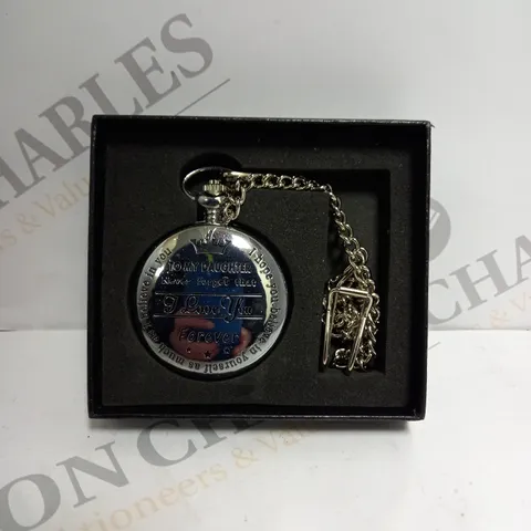 BOXED BRELSEN STAINLESS STEEL DAUGHTER POCKET WATCH 