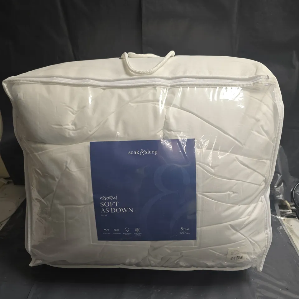 SOAK & SLEEP SOFT AS DOWN SUPERKING DUVET – 10.5 TOG