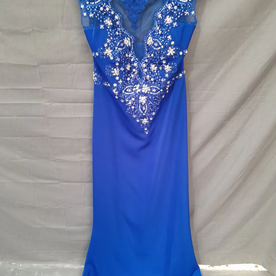RUBY PROM EMBELLISHED BLUE OCCASIONAL DRESS - 8