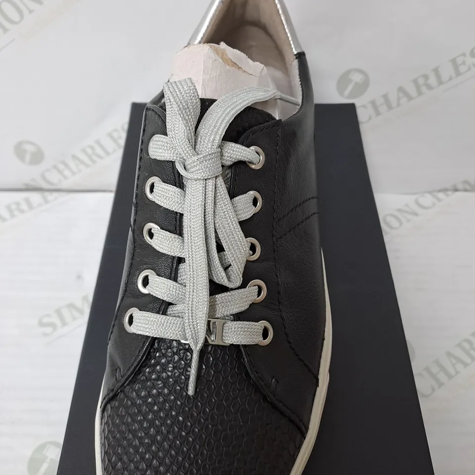 BOXED NATUARALIZER ASTARA BLACK LEATHER TRAINERS SIZE 7