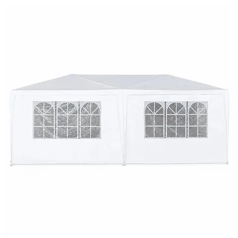 BOXED OYPLA 3M X 6M WHITE WATERPROOF GARDEN GAZEBO MARQUEE AWNING PARTY TENT
