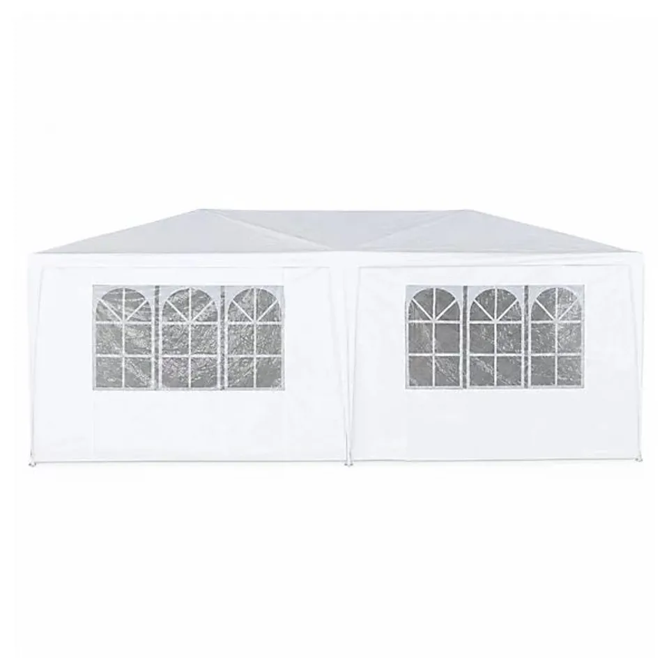 BOXED OYPLA 3M X 6M WHITE WATERPROOF GARDEN GAZEBO MARQUEE AWNING PARTY TENT