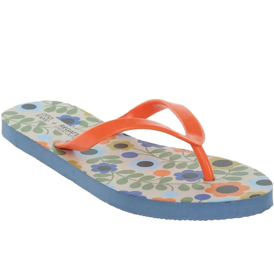 REGATTA ORLA KIELY CUSHIONED FLIP FLOPS MEADOW FLORAL UK SIZE 6