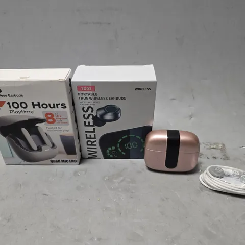APPROXIMATELY 10 ASSORTED ITEMS TO INCLUDE - PORTABLE TRUE WIRELESS EARBUDS , TWS EARBUDS , IONOS EARPHONES ETC