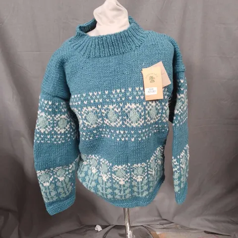 PAHAMAMA KNIT SWEATER IN PENTLE BAY SIZE S