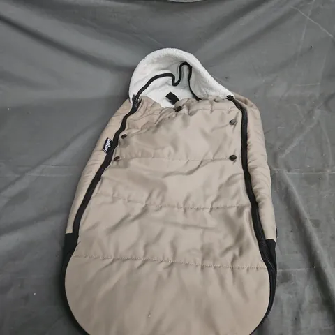BABYZEN PUSHCHAIR FOOTMUFF / BUNTING BAG β BEIGE, FLEECE-LINED