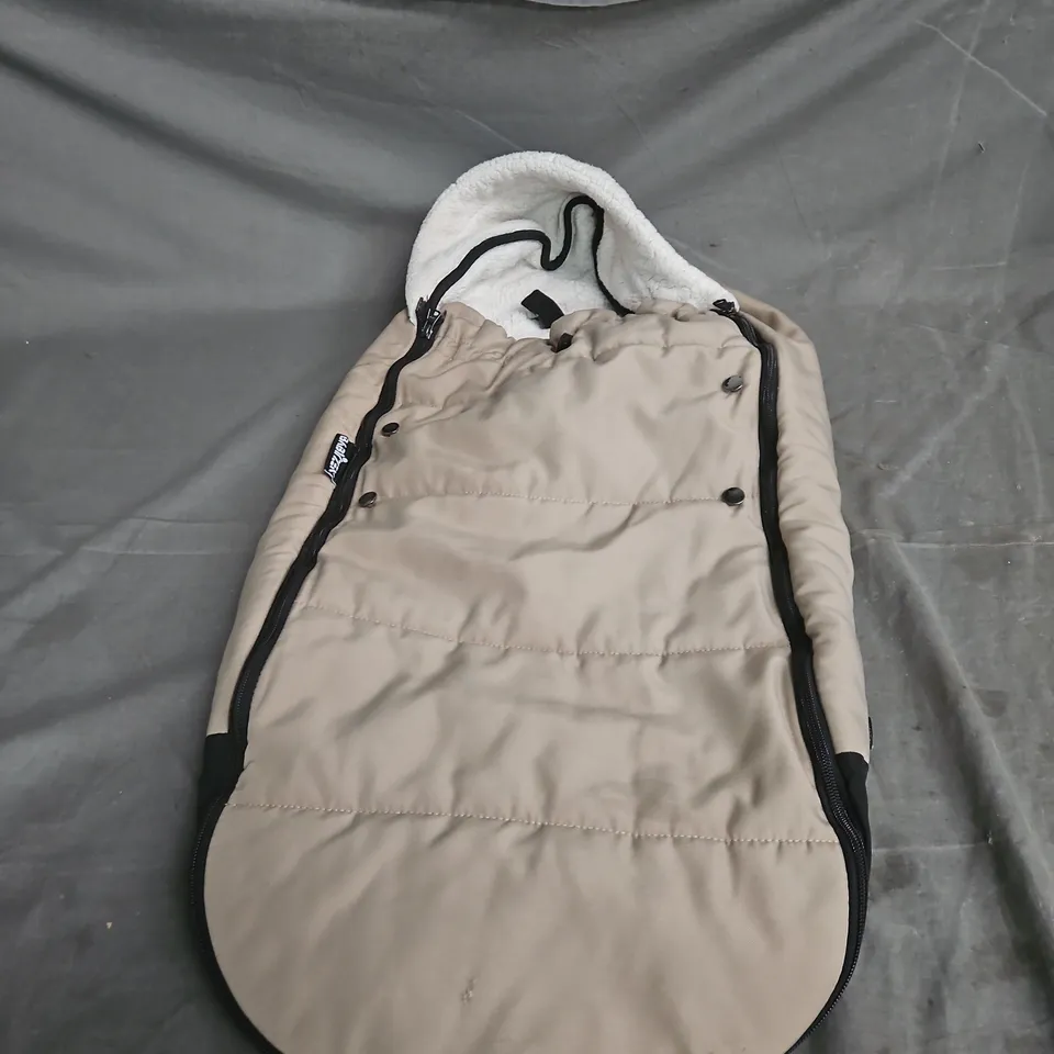 BABYZEN PUSHCHAIR FOOTMUFF / BUNTING BAG – BEIGE, FLEECE-LINED