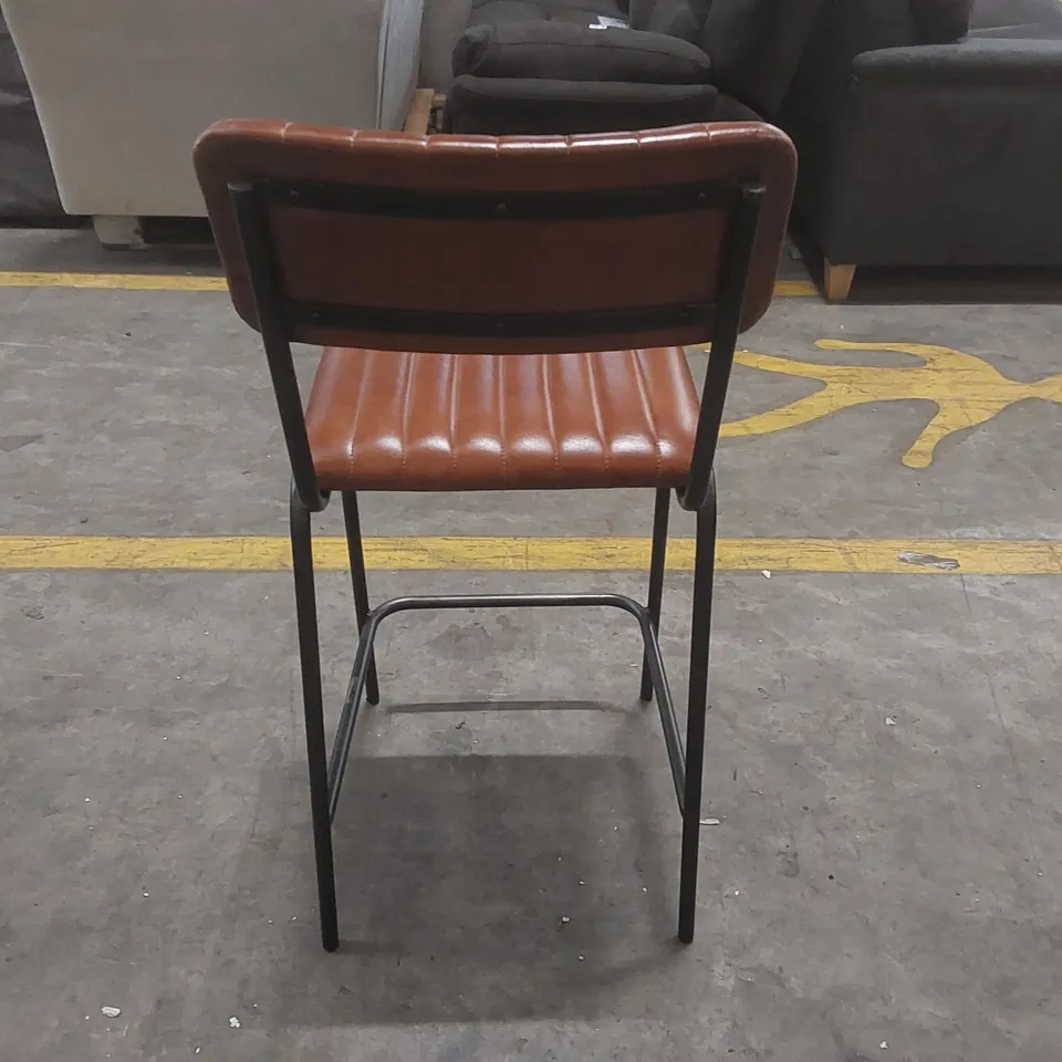 DINER LEATHER BAR STOOL