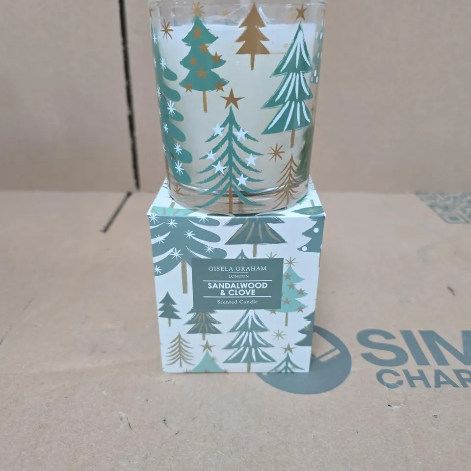 BOX OF 6 GISELA GRAHAM SANDALWOOD AND CLOVE SCENTED CANDLES