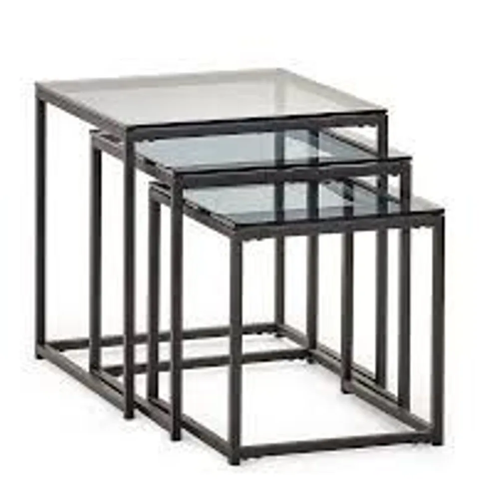 JULIAN BOWEN CHICAGO SQUARE NEST OF 3 TABLES - COLLECTION ONLY 