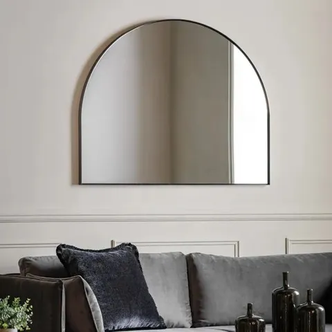BOXED LISBON OVERMANTLE MIRROR - BLACK (1 BOX)