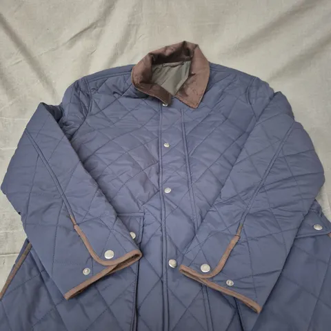 HACKETT QUILTED JACKET – MIDNIGHT BLUE, SIZE M, MEN'S