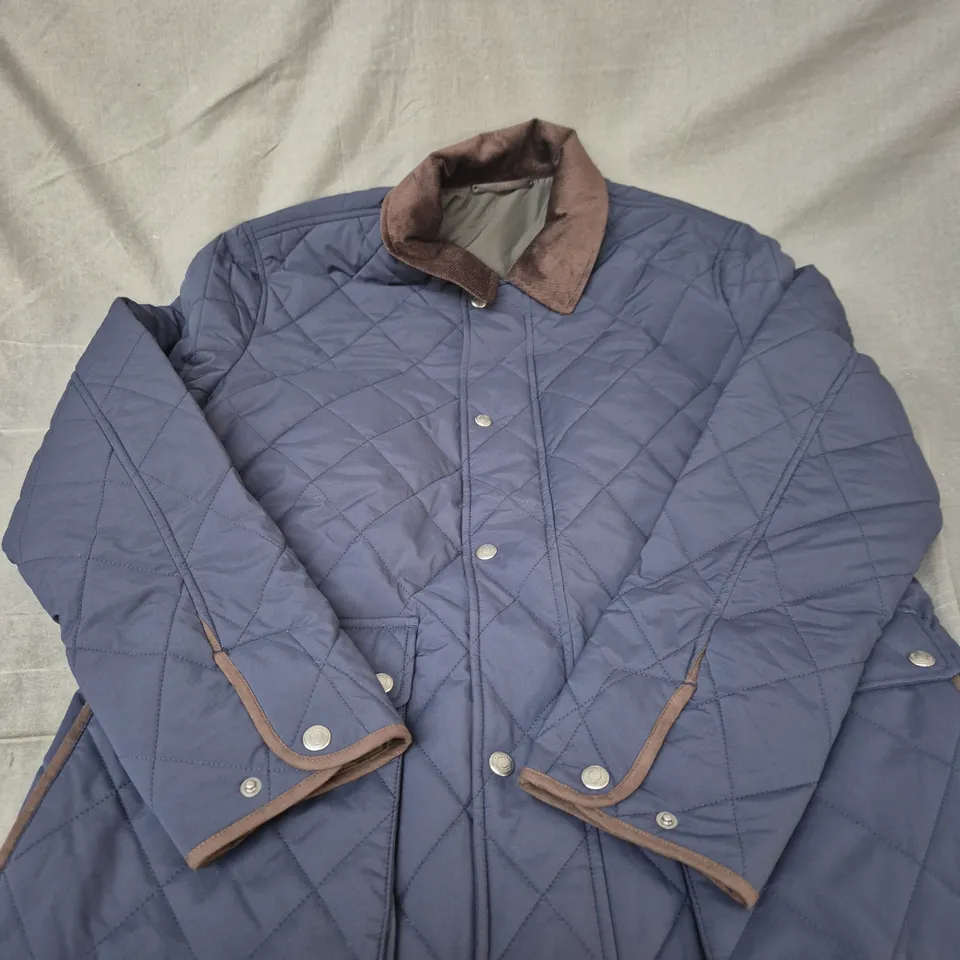 HACKETT QUILTED JACKET – MIDNIGHT BLUE, SIZE M, MEN'S