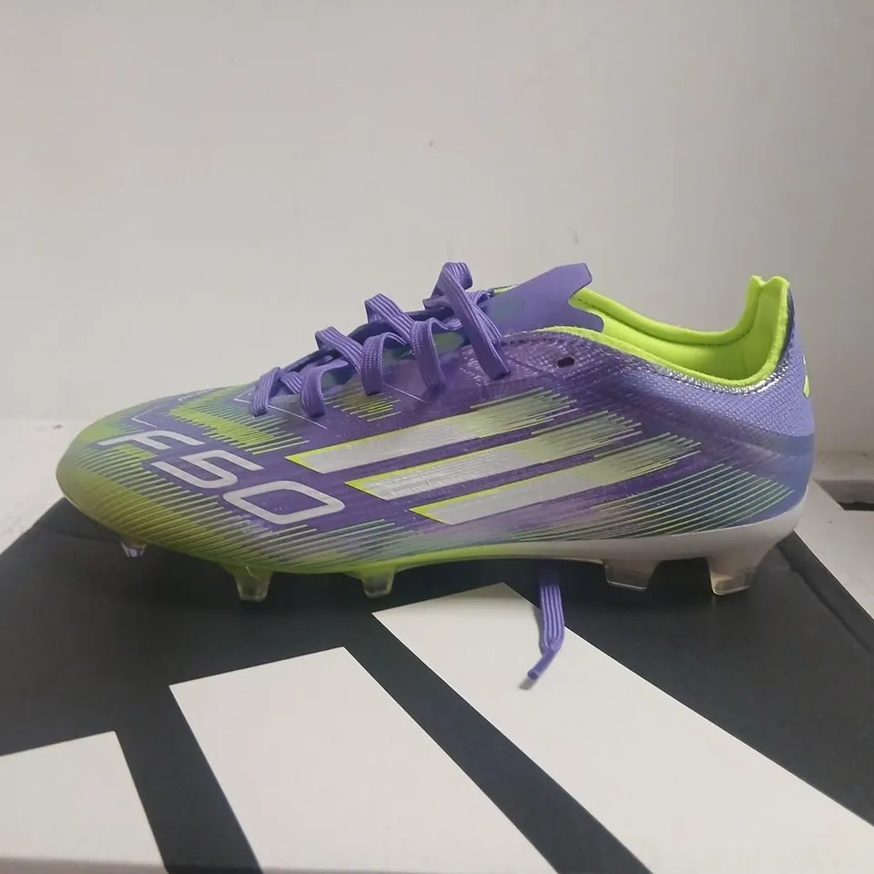 ADIDAS F50 PRO FG FOOTBALL BOOTS – PURPLE/NEON, UK 6