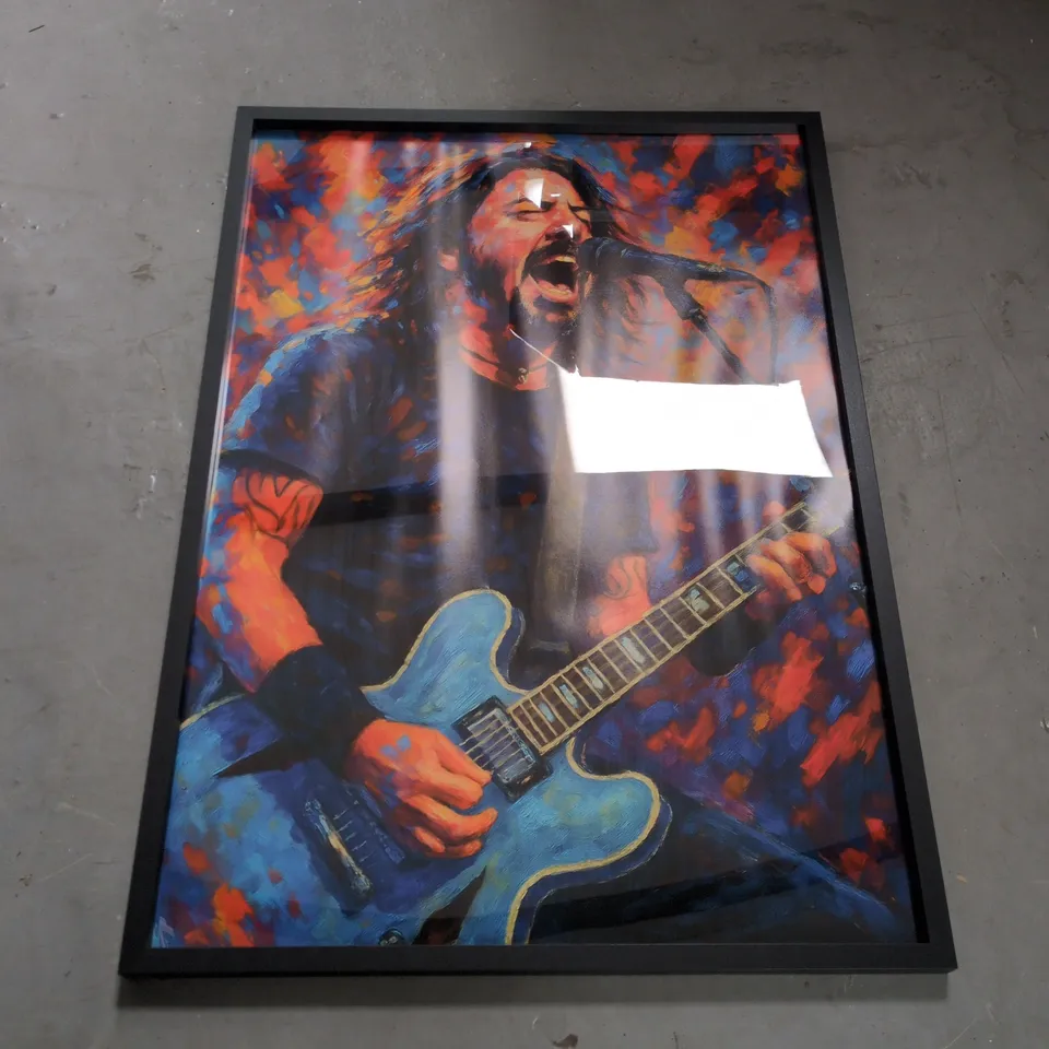 FRAMED DAVE GROHL ABSTRACT ART PRINT