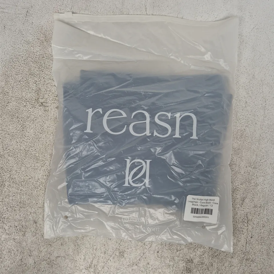 BAGGED REASN THE SCULPT HIGH WAIST LEGGINGS IN CORE BLACK SIZE 12