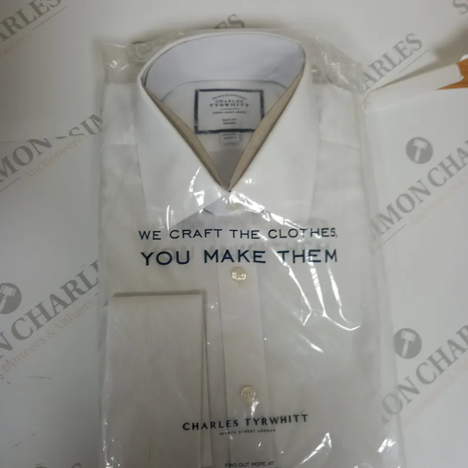 BAGGED CHARLES TYRWHITT SLIM FIT SHIRT 15.5/35"