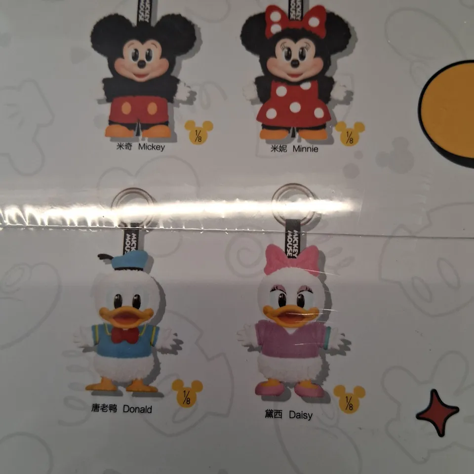 BOXED AND SEALED POP MART DISNEY MICKEY MOUSE MICKEY FAMILY CUTE TOGETHER KEYCHAIN SET OF EIGHT BLIND BOXES